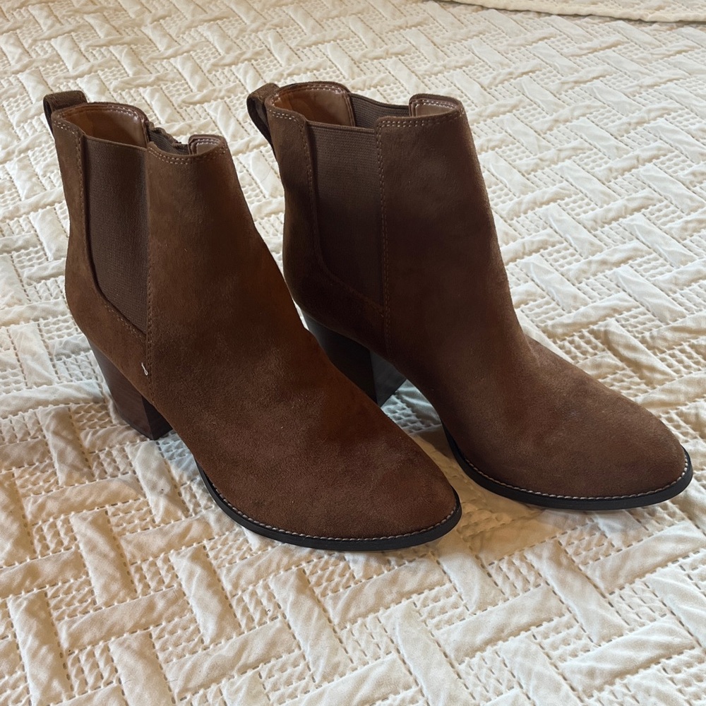J. Crew Chocolate Suede Ankle Booties
